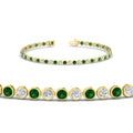 Thumbnail 93 - 2.70 Ct. Diamond Bezel Set Tennis Bracelet