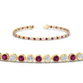 Thumbnail 83 - 2.70 Ct. Diamond Bezel Set Tennis Bracelet