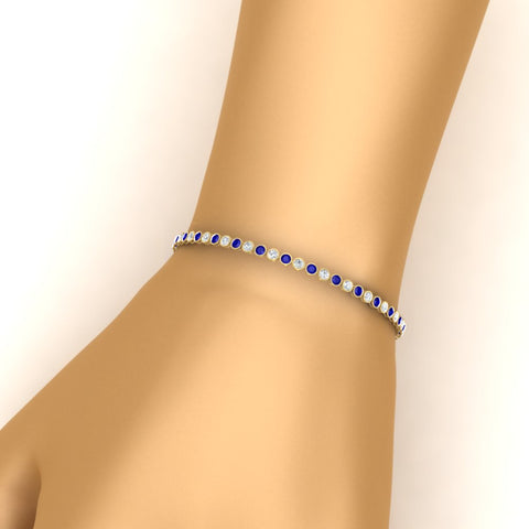 2.70 Ct. Diamond Bezel Set Tennis Bracelet