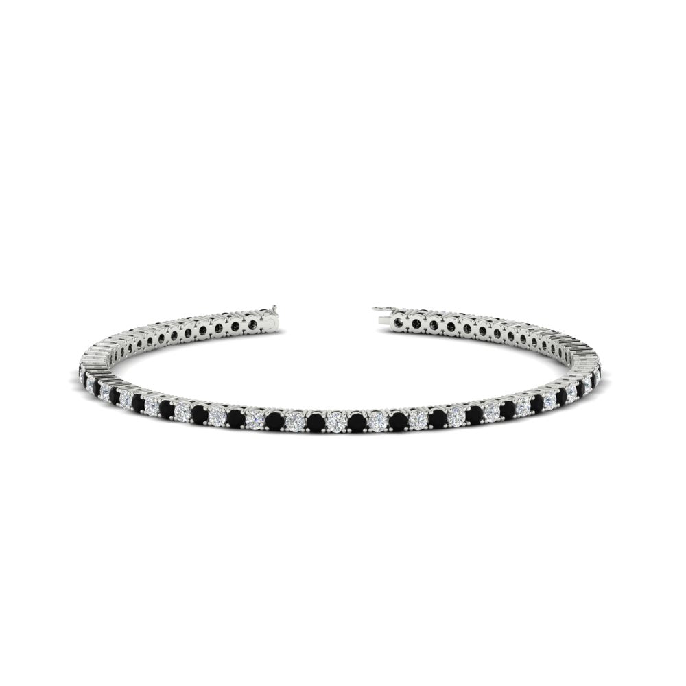 2-Carat-Diamond-Tennis-Bracelet-With-Black-Diamond-In-White-Gold-FDBRC8635ROGBLACK-2.00-CT-NL-WG