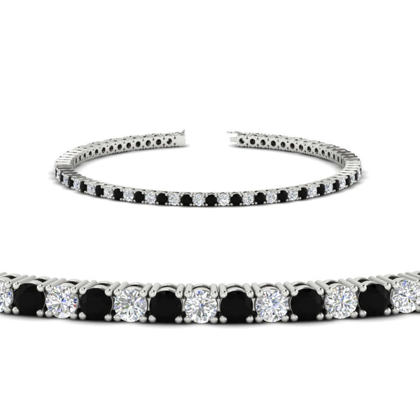 2-Carat-Diamond-Tennis-Bracelet-With-Balack-Diamond-In-White-Gold-FDBRC8635ROGBLACKANGLE2-2.00-CT-NL-WG