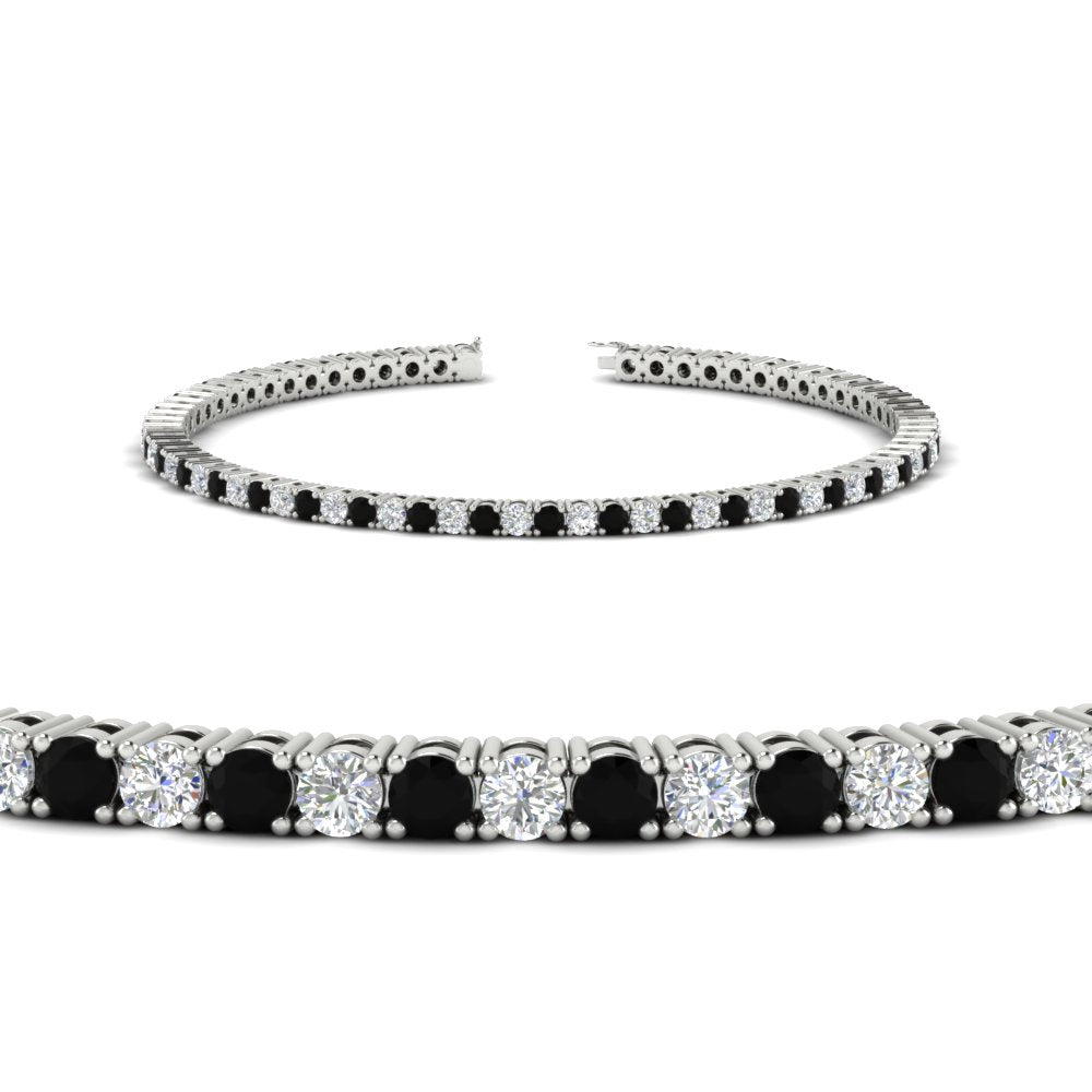 2-Carat-Diamond-Tennis-Bracelet-With-Balack-Diamond-In-White-Gold-FDBRC8635ROGBLACKANGLE2-2.00-CT-NL-WG