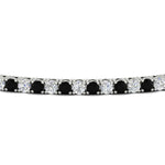 Load image into Gallery viewer, 2-Carat-Diamond-Tennis-Bracelet-With-Black-Diamond-In-White-Gold-FDBRC8635ROGBLACKANGLE5-2.00-CT-NL-WG
