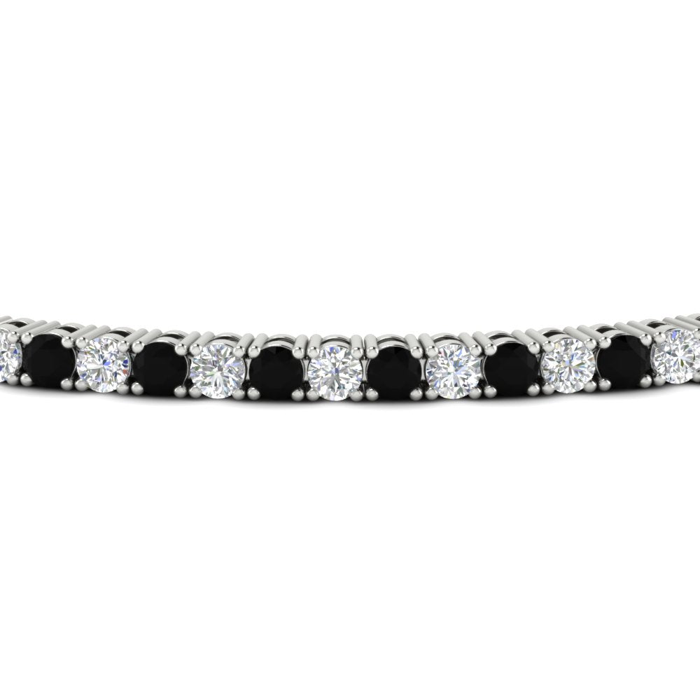 2-Carat-Diamond-Tennis-Bracelet-With-Black-Diamond-In-White-Gold-FDBRC8635ROGBLACKANGLE5-2.00-CT-NL-WG