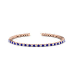 Load image into Gallery viewer, 2-Carat-Diamond-Tennis-Bracelet-With-Blue-Sapphire-In-Rose-Gold-FDBRC8635ROGSABL-2.00-CT-NL-RG

