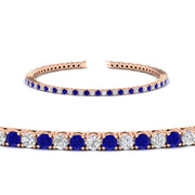 2-Carat-Diamond-Tennis-Bracelet-With-Blue-Sapphire-In-Rose-Gold-FDBRC8635ROGSABLANGLE2-2.00-CT-NL-RG