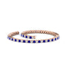Load image into Gallery viewer, 2-Carat-Diamond-Tennis-Bracelet-With-Blue-Sapphire-In-Rose-Gold-FDBRC8635ROGSABLANGLE4-2.00-CT-NL-RG