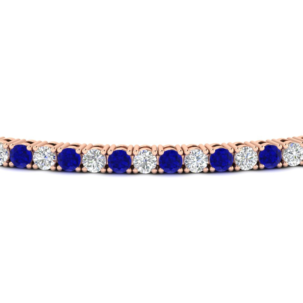 2-Carat-Diamond-Tennis-Bracelet-With-Blue-Sapphire-In-Rose-Gold-FDBRC8635ROGSABLANGLE5-2.00-CT-NL-RG
