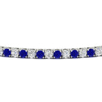 Load image into Gallery viewer, 2-Carat-Diamond-Tennis-Bracelet-With-Blue-Sapphire-In-White-Gold-FDBRC8635ROGSABLANGLE5-2.00-CT-NL-WG
