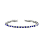 Load image into Gallery viewer, 2-Carat-Diamond-Tennis-Bracelet-With-Blue-Sapphire-n-White-Gold-FDBRC8635ROGSABL-2.00-CT-NL-WG
