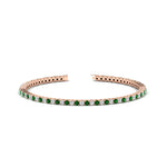 Load image into Gallery viewer, 2-Carat-Diamond-Tennis-Bracelet-With-Green-Emerald-In-Rose-Gold-FDBRC8635ROGEMGR-2.00-CT-NL-RG
