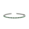 Load image into Gallery viewer, 2-Carat-Diamond-Tennis-Bracelet-With-Green-Emerald-In-White-Gold-FDBRC8635ROGEMGR-2.00-CT-NL-WG