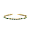 Load image into Gallery viewer, 2-Carat-Diamond-Tennis-Bracelet-With-Green-Emerald-In-Yellow-Gold-FDBRC8635ROGEMGR-2.00-CT-NL-YG