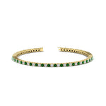 Load image into Gallery viewer, 2-Carat-Diamond-Tennis-Bracelet-With-Green-Emerald-In-Yellow-Gold-FDBRC8635ROGEMGR-2.00-CT-NL-YG
