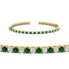Load image into Gallery viewer, 2-Carat-Diamond-Tennis-Bracelet-With-Green-Emerald-In-Yellow-Gold-FDBRC8635ROGEMGRANGLE2-2.00-CT-NL-YG