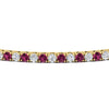 Load image into Gallery viewer, 2-Carat-Diamond-Tennis-Bracelet-With-Pink-Sapphire-In-Yellow-Gold-FDBRC8635ROGSADRPIANGLE5-2.00-CT-NL-YG