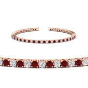2-Carat-Diamond-Tennis-Bracelet-With-Red-Ruby-In-Rose-Gold-FDBRC8635ROGRUDRANGLE2-2.00-CT-NL-RG