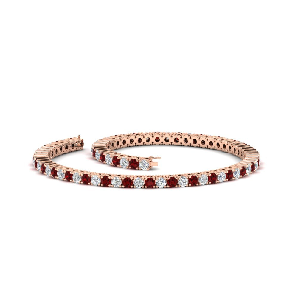 2-Carat-Diamond-Tennis-Bracelet-With-Red-Ruby-In-Rose-Gold-FDBRC8635ROGRUDRANGLE4-2.00-CT-NL-RG