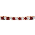 Load image into Gallery viewer, 2-Carat-Diamond-Tennis-Bracelet-With-Red-Ruby-In-Rose-Gold-FDBRC8635ROGRUDRANGLE5-2.00-CT-NL-RG
