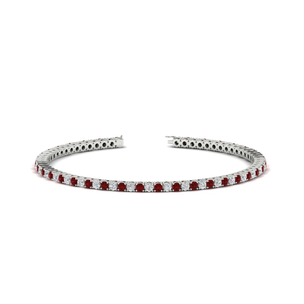 2-Carat-Diamond-Tennis-Bracelet-With-Red-Ruby-In-White-Gold-FDBRC8635ROGRUDR-2.00-CT-NL-WG