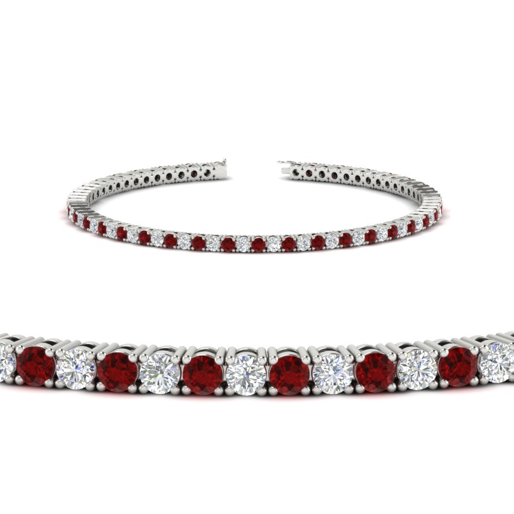 2-Carat-Diamond-Tennis-Bracelet-With-Red-Ruby-In-White-Gold-FDBRC8635ROGRUDRANGLE2-2.00-CT-NL-WG