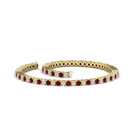 2-Carat-Diamond-Tennis-Bracelet-With-Red-Ruby-In-Yellow-Gold-FDBRC8635ROGRUDRANGLE4-2.00-CT-NL-YG