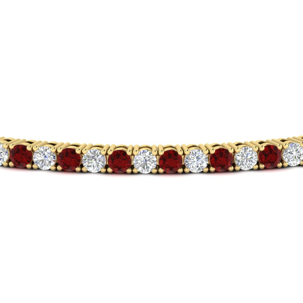 2-Carat-Diamond-Tennis-Bracelet-With-Red-Ruby-In-Yellow-Gold-FDBRC8635ROGRUDRANGLE5-2.00-CT-NL-YG