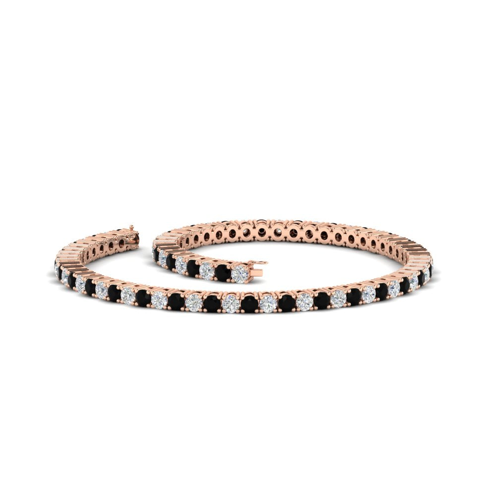 2-Carat-Diamond-Tennis-Bracelet-with-Black-Diamond-In-Rose-Gold-FDBRC8635ROGBLACKANGLE4-2.00-CT-NL-RG