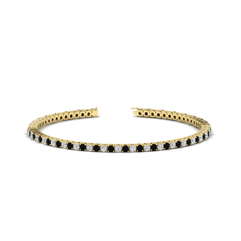 2-Carat-Diamond-Tennis-Bracelet-with-Black-Diamond-In-Yellow-Gold-FDBRC8635ROGBLACK-2.00-CT-NL-YG