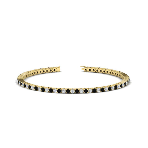 2-Carat-Diamond-Tennis-Bracelet-with-Black-Diamond-In-Yellow-Gold-FDBRC8635ROGBLACK-2.00-CT-NL-YG