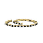 Load image into Gallery viewer, 2-Carat-Diamond-Tennis-Bracelet-with-Black-Diamond-In-Yellow-Gold-FDBRC8635ROGBLACKANGLE4-2.00-CT-NL-YG

