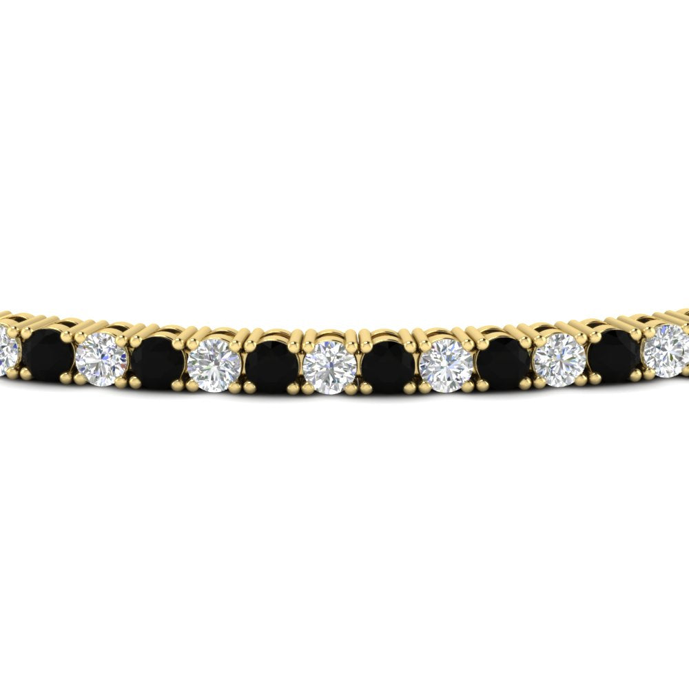 2-Carat-Diamond-Tennis-Bracelet-with-Black-Diamond-In-Yellow-Gold-FDBRC8635ROGBLACKANGLE5-2.00-CT-NL-YG