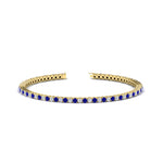 Load image into Gallery viewer, 2-Carat-Diamond-Tennis-Bracelet-with-Blue-Sapphire-In-Yellow-Gold-FDBRC8635ROGSABL-2.00-CT-NL-YG

