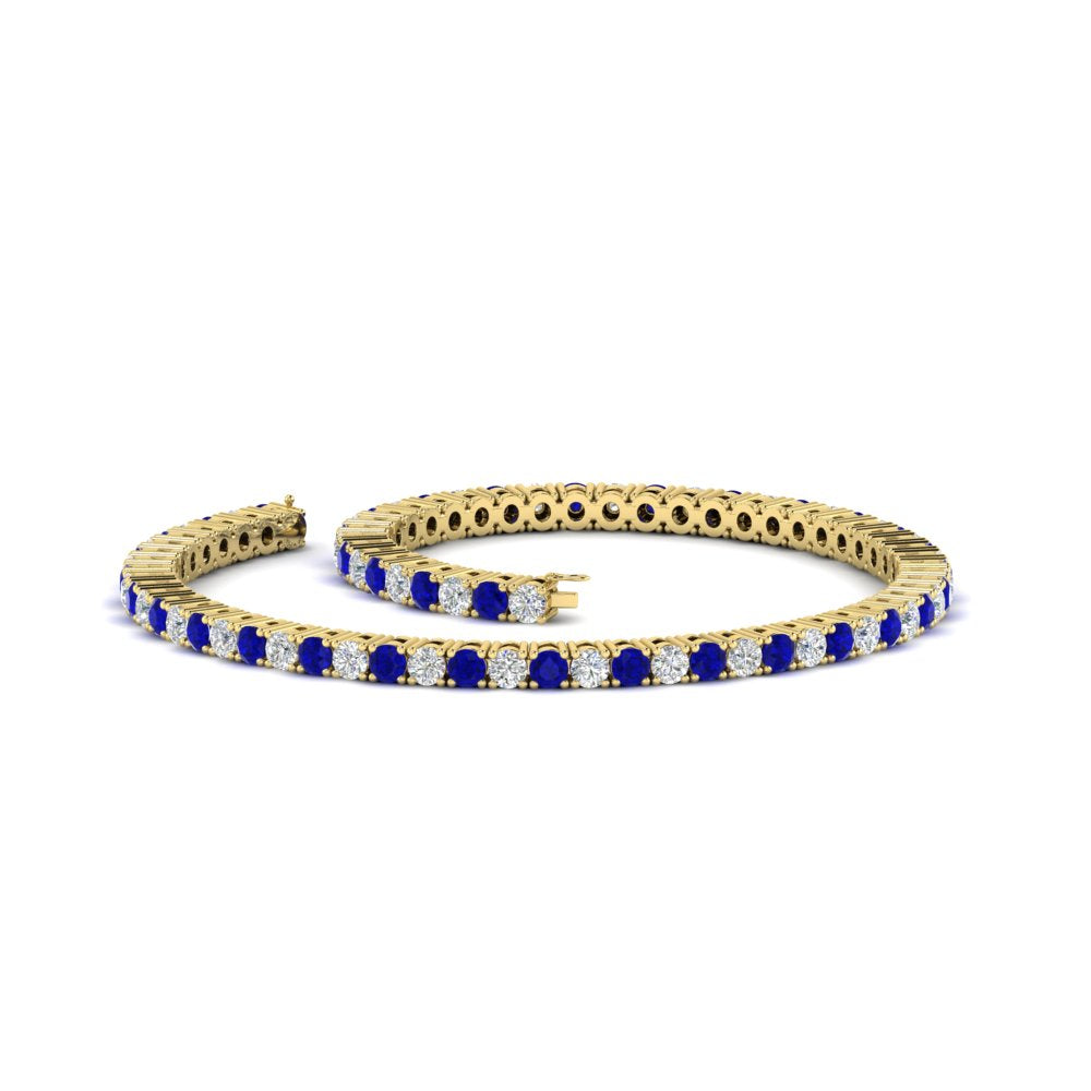 2-Carat-Diamond-Tennis-Bracelet-with-Blue-Sapphire-In-Yellow-Gold-FDBRC8635ROGSABLANGLE4-2.00-CT-NL-YG