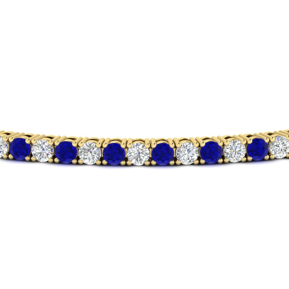 2-Carat-Diamond-Tennis-Bracelet-with-Blue-Sapphire-In-Yellow-Gold-FDBRC8635ROGSABLANGLE5-2.00-CT-NL-YG