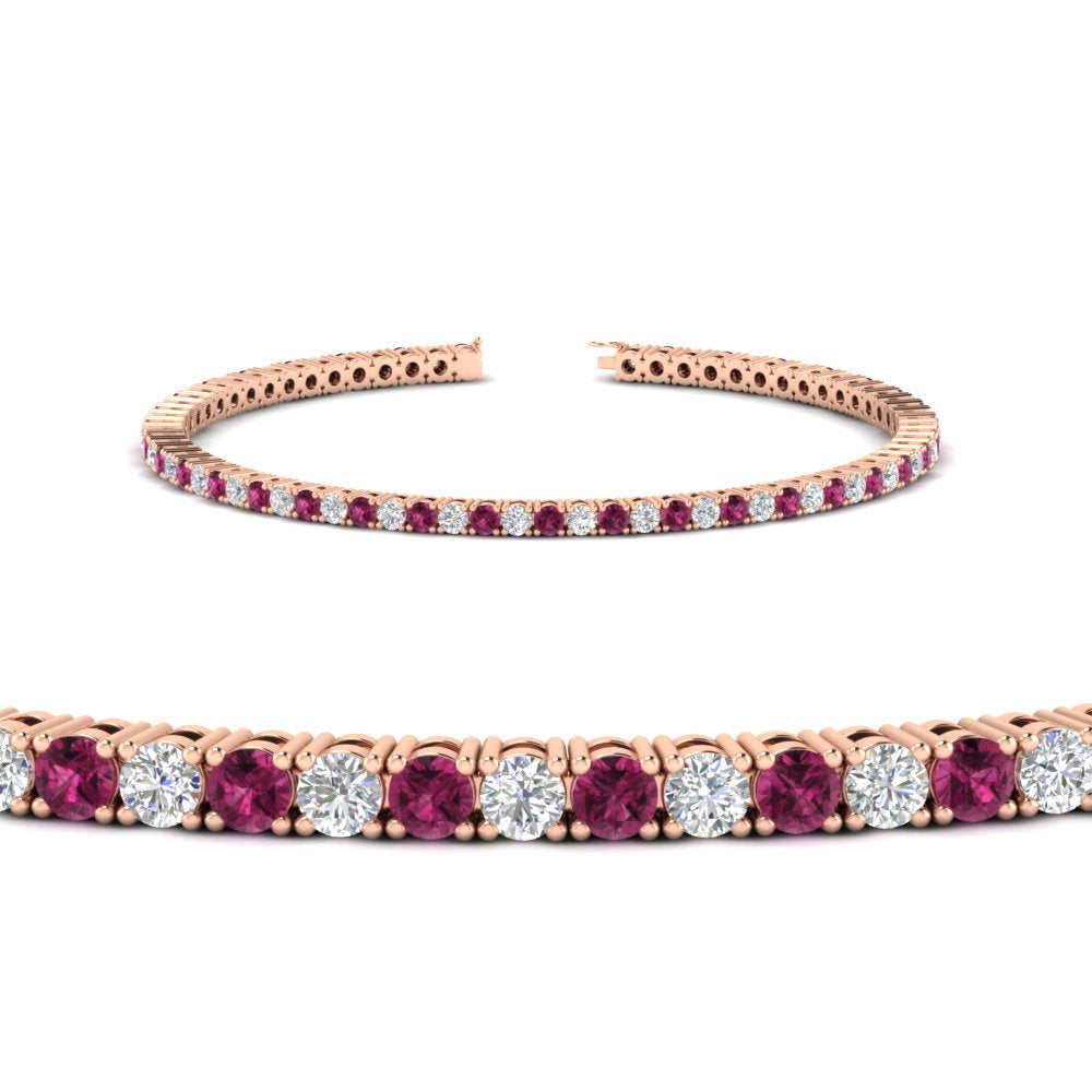 2-Carat-Diamond-Tennis-Bracelet-with-Pink-Sapphire-In-Rose-Gold-FDBRC8635ROGSADRPIANGLE2-2.00-CT-NL-RG