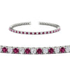 Load image into Gallery viewer, 2-Carat-Diamond-Tennis-Bracelet-with-Pink-Sapphire-In-White-Gold-FDBRC8635ROGSADRPIANGLE2-2.00-CT-NL-WG