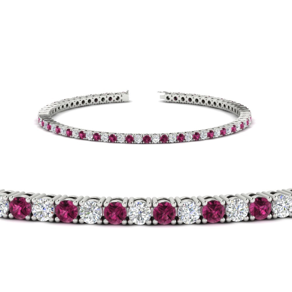 2-Carat-Diamond-Tennis-Bracelet-with-Pink-Sapphire-In-White-Gold-FDBRC8635ROGSADRPIANGLE2-2.00-CT-NL-WG