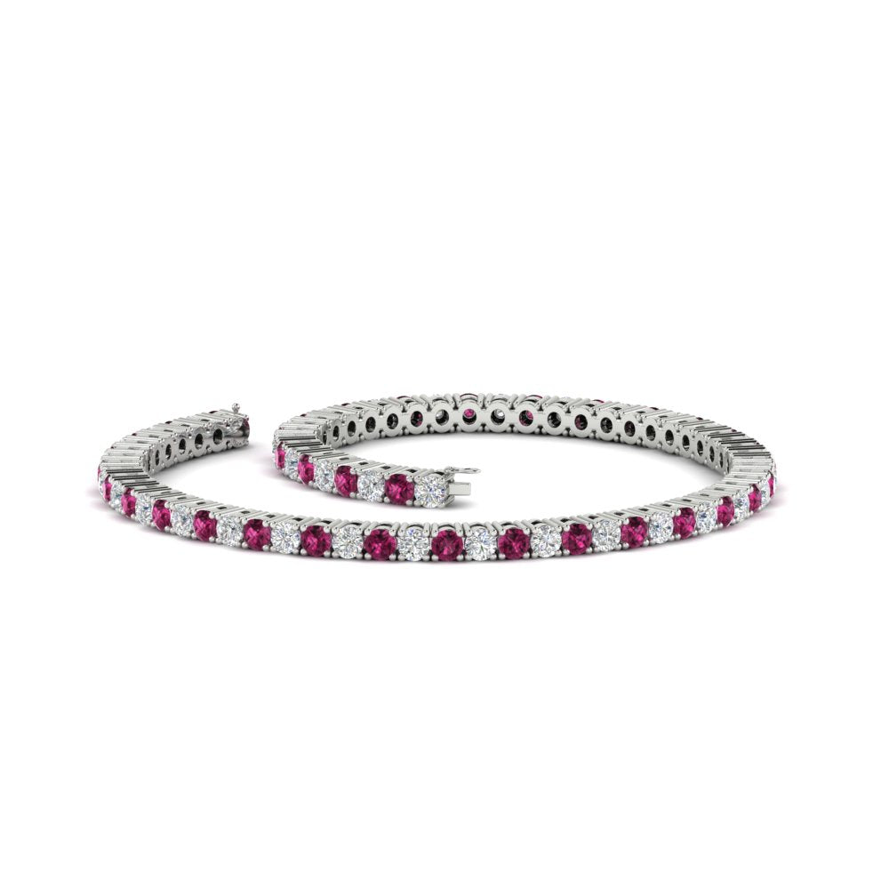 2-Carat-Diamond-Tennis-Bracelet-with-Pink-Sapphire-In-White-Gold-FDBRC8635ROGSADRPIANGLE4-2.00-CT-NL-WG