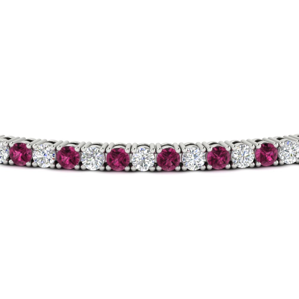 2-Carat-Diamond-Tennis-Bracelet-with-Pink-Sapphire-In-White-Gold-FDBRC8635ROGSADRPIANGLE5-2.00-CT-NL-WG