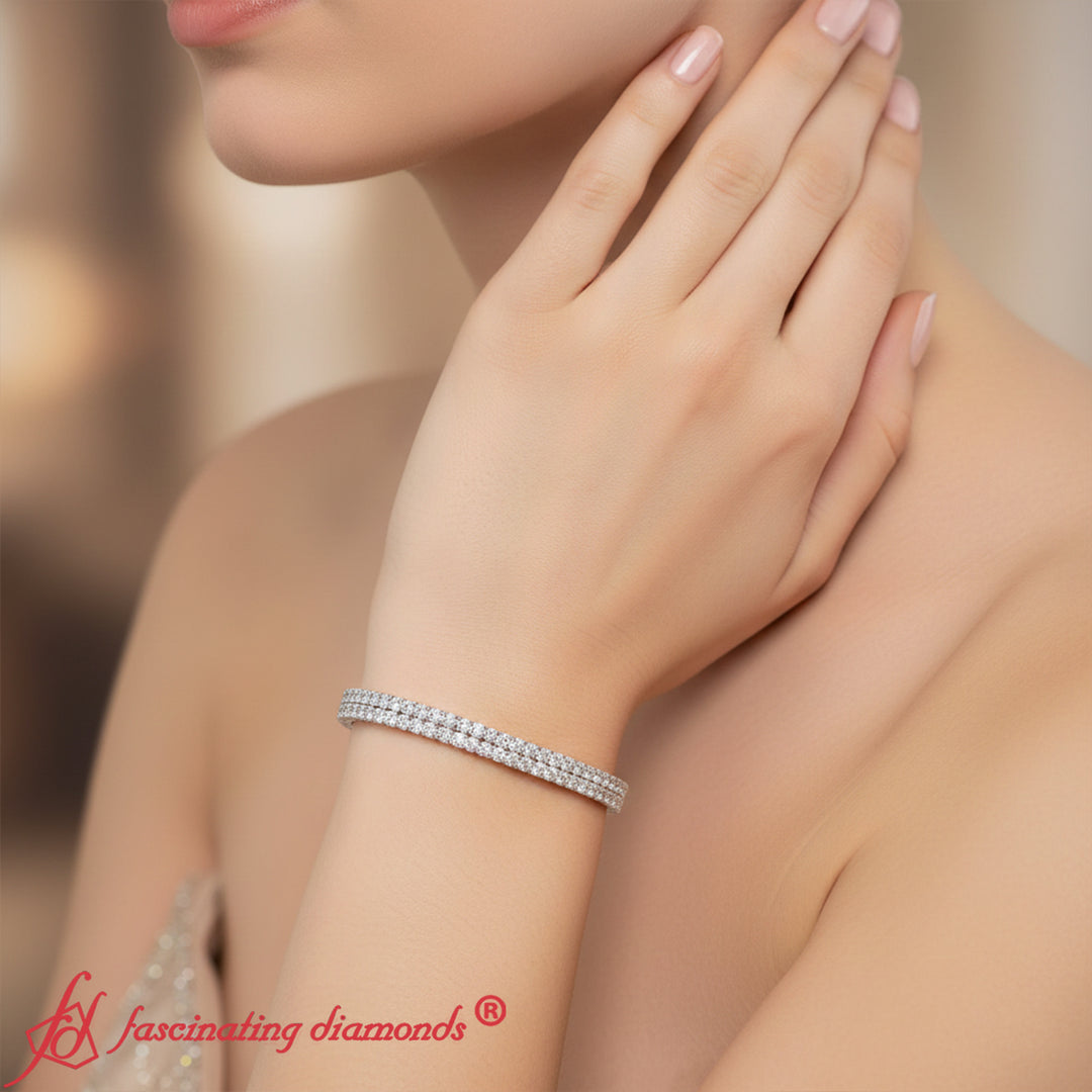 2-Row-Round-Tennis-Bracelet-white-gold-fdbrc9701-model