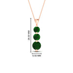 Load image into Gallery viewer, 2-carat-3-stone-classic-emerald-pendant-in-FDPD11293GEMGR-2.00CT-NL-RG
