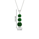 Load image into Gallery viewer, 2-carat-3-stone-classic-emerald-pendant-in-FDPD11293GEMGR-2.00CT-NL-WG
