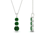 Load image into Gallery viewer, 2-carat-3-stone-classic-emerald-pendant-in-FDPD11293GEMGR-2.00CT-NL-WG
