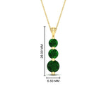 Load image into Gallery viewer, 2-carat-3-stone-classic-emerald-pendant-in-FDPD11293GEMGR-2.00CT-NL-YG
