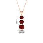 Load image into Gallery viewer, 2-carat-3-stone-classic-ruby-pendant-in-FDPD11293GRUDR-2.00CT-NL-RG
