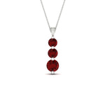 Load image into Gallery viewer, 2-carat-3-stone-classic-ruby-pendant-in-FDPD11293GRUDR-2.00CT-NL-WG

