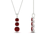 Load image into Gallery viewer, 2-carat-3-stone-classic-ruby-pendant-in-FDPD11293GRUDR-2.00CT-NL-WG
