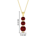Load image into Gallery viewer, 2-carat-3-stone-classic-ruby-pendant-in-FDPD11293GRUDR-2.00CT-NL-YG
