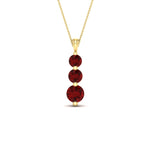 Load image into Gallery viewer, 2-carat-3-stone-classic-ruby-pendant-in-FDPD11293GRUDR-2.00CT-NL-YG
